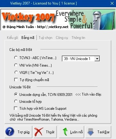 Tải Vietkey 2007