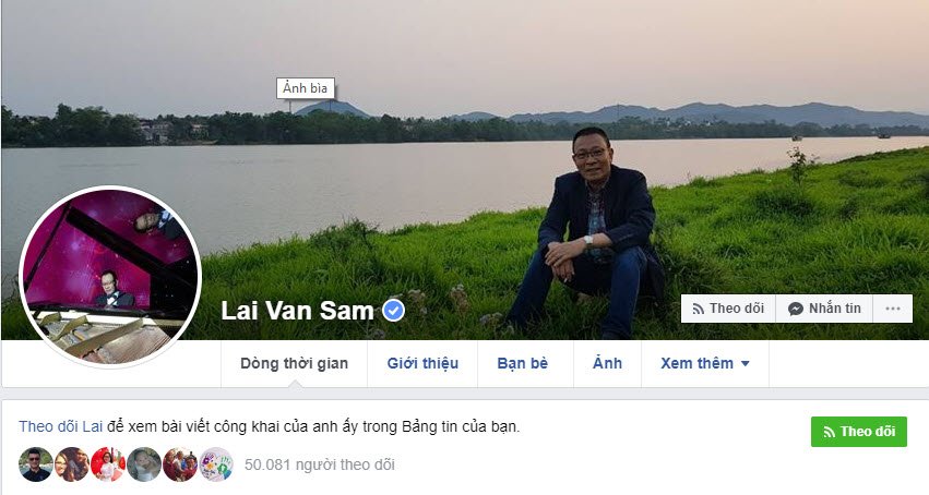 Facebook của nhà báo Lại Văn Sâm