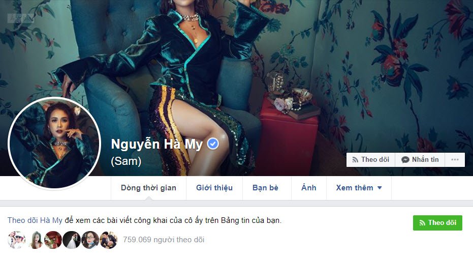 Trang Facebook chính thức của hot girl Sam