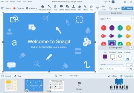 Giao diện Snagit 2020 Editor